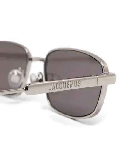 Jacquemus Rectangle-frame Sunglasses In Silver