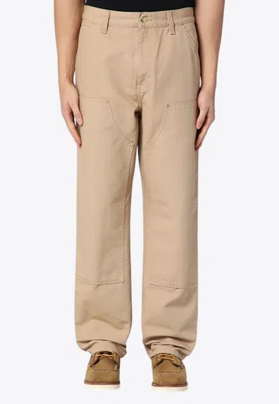 Carhartt Dusty Brown Rinsed Double Knee Pant