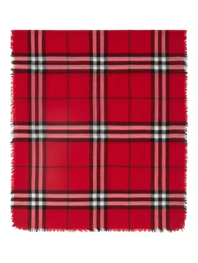 Burberry Reversible Check Wool Silk Scarf