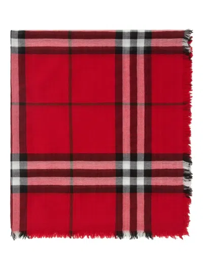 Burberry Reversible Check Wool Silk Scarf