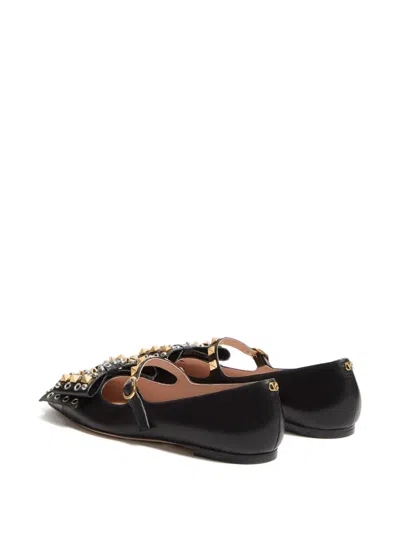 Valentino Garavani Ballerina Mary-jane Bowow With Studs In Multi