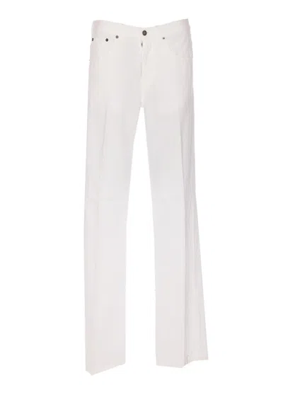 Dondup Jacklyn Trousers With Pockets And Loops In White