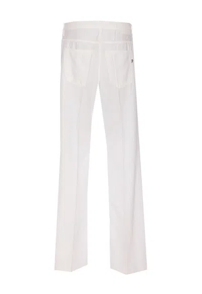 Dondup Jacklyn Trousers With Pockets And Loops In White