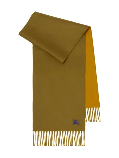 Burberry Cashmere Reversible Ekd Scarf In Brown