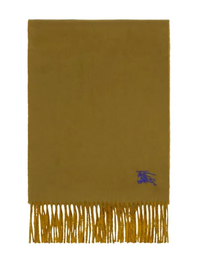 Burberry Cashmere Reversible Ekd Scarf In Brown