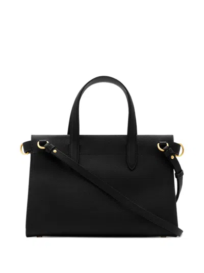 Burberry Mini Shopping Bag Adjustable Strap In Black