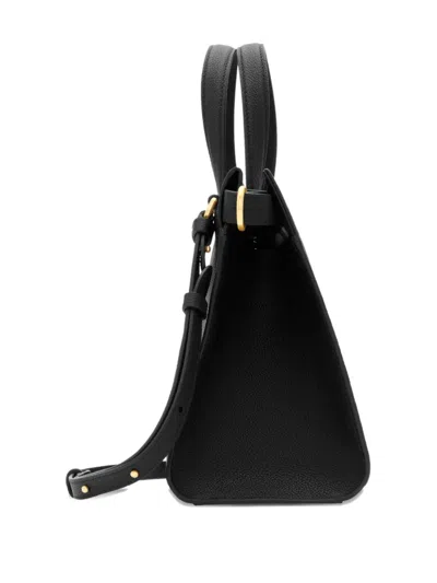 Burberry Mini Shopping Bag Adjustable Strap In Black