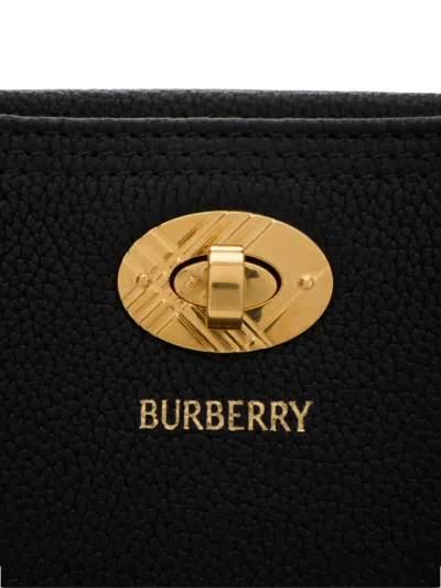 Burberry Mini Shopping Bag Adjustable Strap In Black