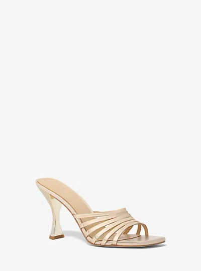 Michael Kors Haisley Metallic Leather Sandal