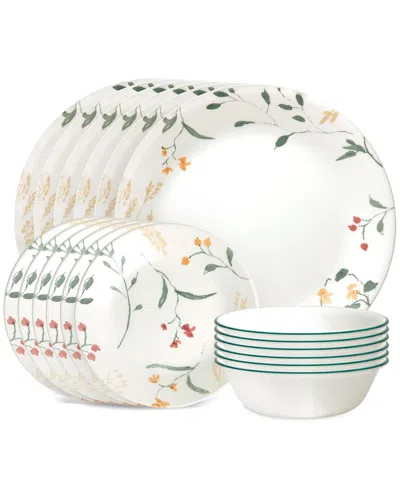 Corelle Wildflower Scatter Signature Pattern 18pc Dinnerware Set