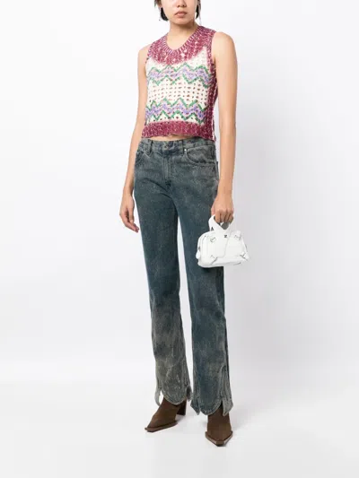 Ponder.er Cut-out Crew-neck Tank Top In Multi