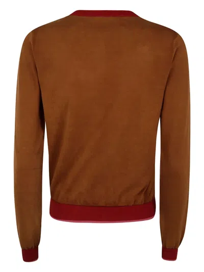 In Bed With You Korean Neck Solid Colorful Edges Sweater