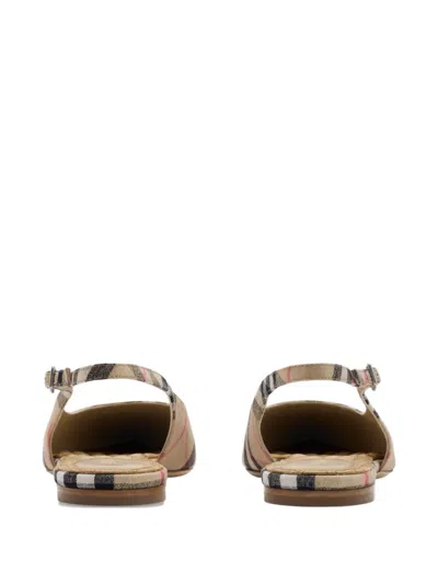 Burberry Check Birdie Slingback Ballerina Flats Women In Multi
