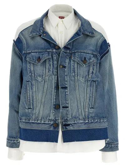 Junya Watanabe Denim Shirt Jacket In Blue