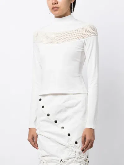 Ponder.er Long-sleeve Crochet-knit T-shirt