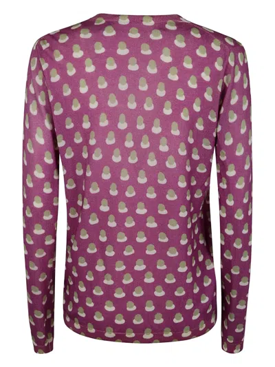 In Bed With You Printed V Neck Sweater In Multi