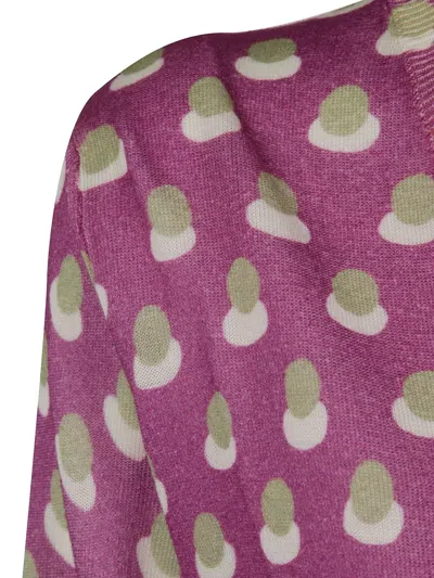 In Bed With You Printed V Neck Sweater In Multi