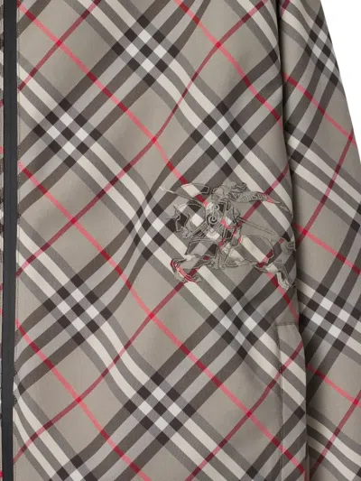Burberry Trafford Reversible Windbreaker Jacket In Gray