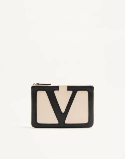 Valentino Garavani Garavani Viva Superstar Nappa Pouch Woman Butter/black Uni