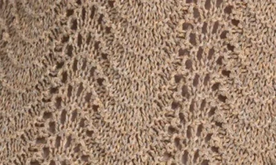 Pietro Brunelli Maternity Maternity Sleeveless Crochet Knit Fitted Maxi Hibiscus Dress In Metal Shining