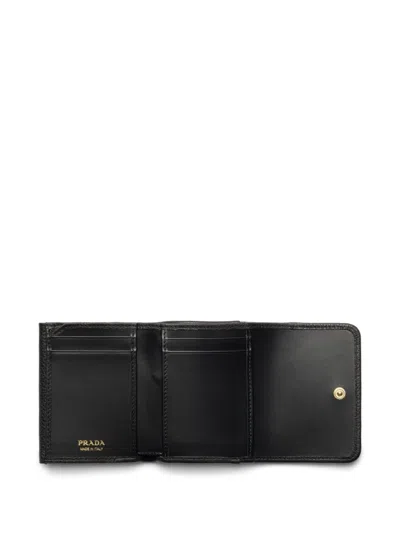 Prada Small Leather Wallet In Black