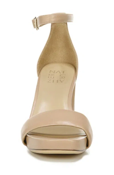 Naturalizer Joy Square Toe Ankle Strap Dress Sandals In Neutral