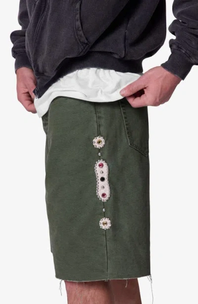 Mnml Mojave Raw Hem Canvas Shorts