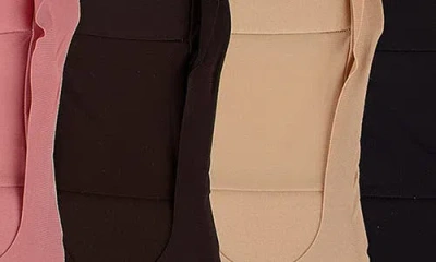 Memoi Assorted 4-pack Cushioned Liner Socks In Multi