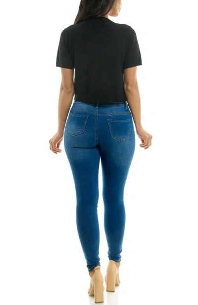 Nina Leonard Box Knit Bolero In Black