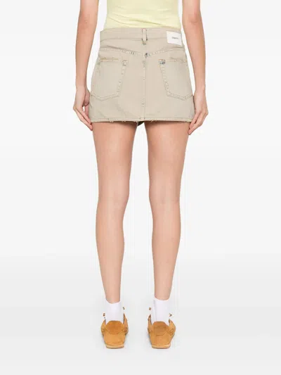 Coperni Denim Mini Skirt Grey Greige