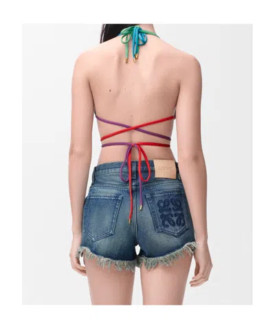 Loewe Printed Triangle Bikini Top In Multi