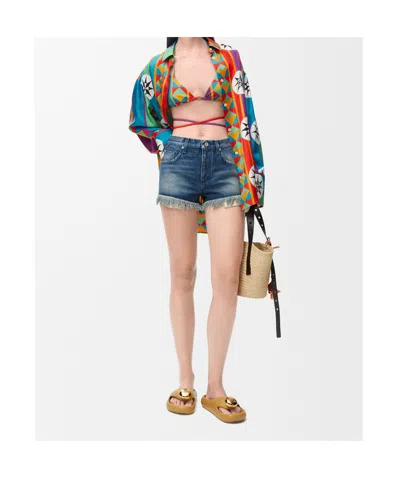 Loewe Printed Triangle Bikini Top In Multi
