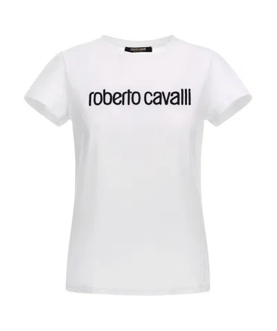 Roberto Cavalli Logo-print T-shirt In White