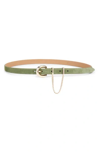 Ettika Chain Buckle Leather Belt