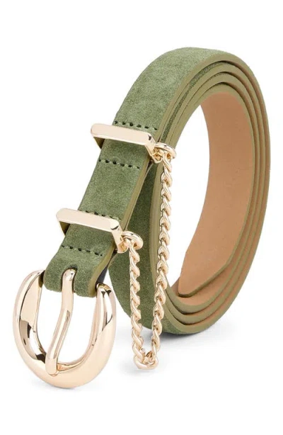 Ettika Chain Buckle Leather Belt