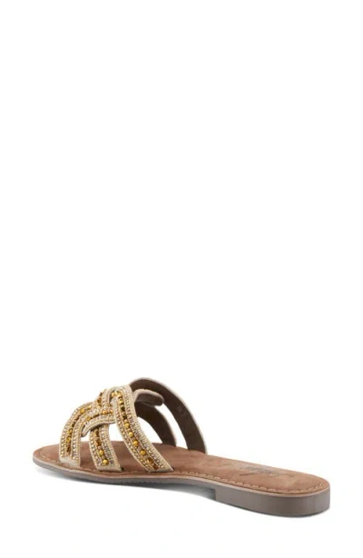 Azura By Spring Step Poshco Slide Sandal In Brown