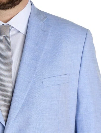 Michael Kors Big & Tall Textured Solid Suit Jacket In Blue