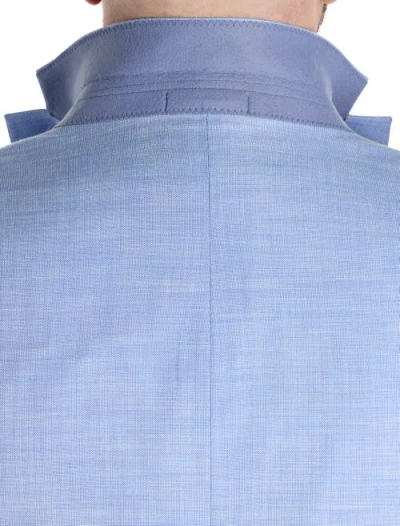 Michael Kors Big & Tall Textured Solid Suit Jacket In Blue