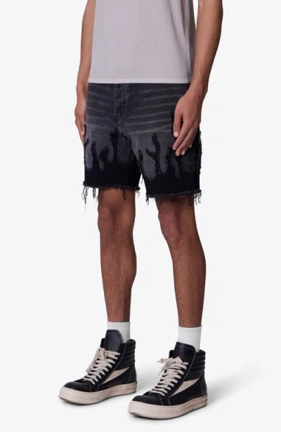 Mnml Flame Denim Shorts
