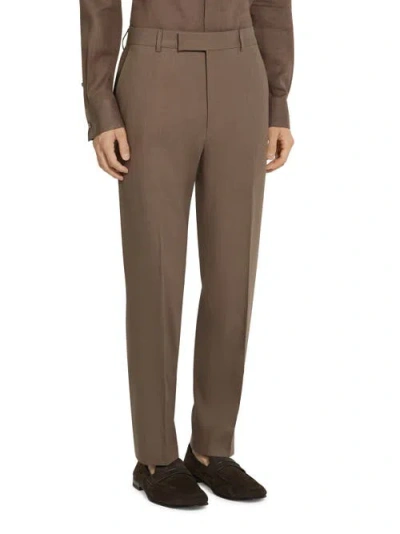 Zegna Men's Cotton And Linen Pants