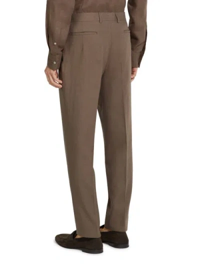 Zegna Men's Cotton And Linen Pants