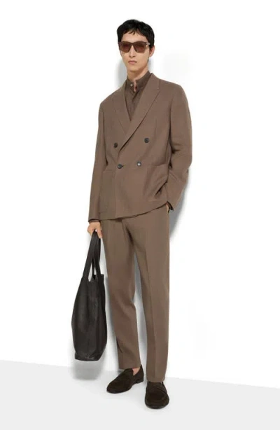 Zegna Men's Cotton And Linen Pants