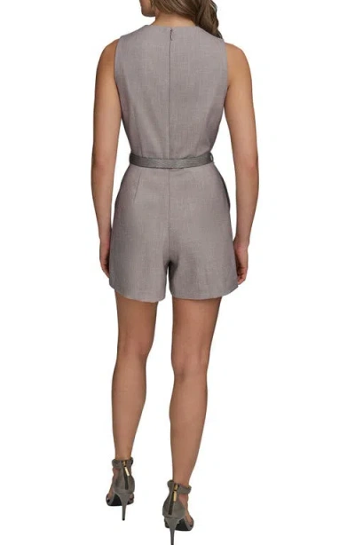 Donna Karan Women's Cowlneck Belted Romper
