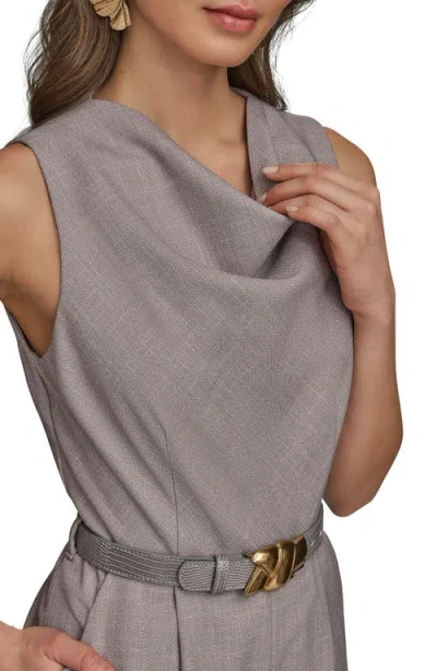 Donna Karan Women's Cowlneck Belted Romper