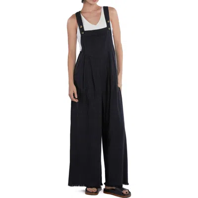 Billy T Claire Wide Leg Denim Overalls