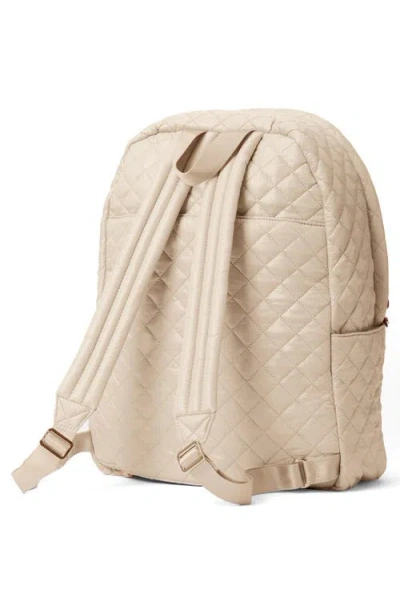 Mz Wallace Metro Ii Quilted Nylon Backpack In Buff