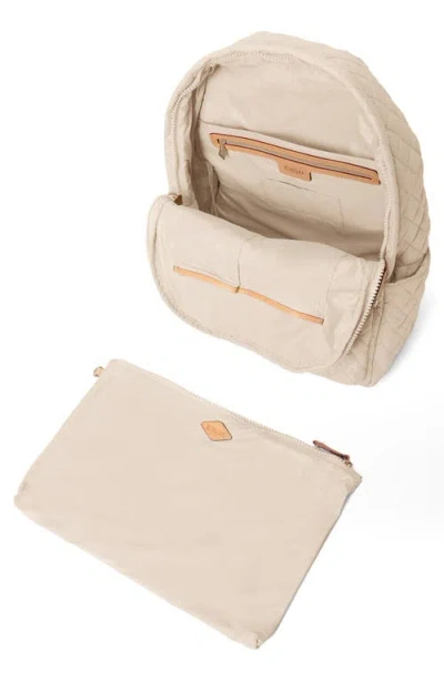 Mz Wallace Metro Ii Quilted Nylon Backpack In Buff