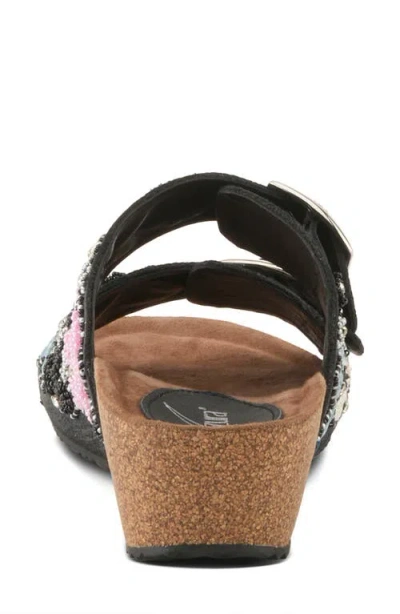 Azura By Spring Step Miraflores Platform Wedge Slide Sandal