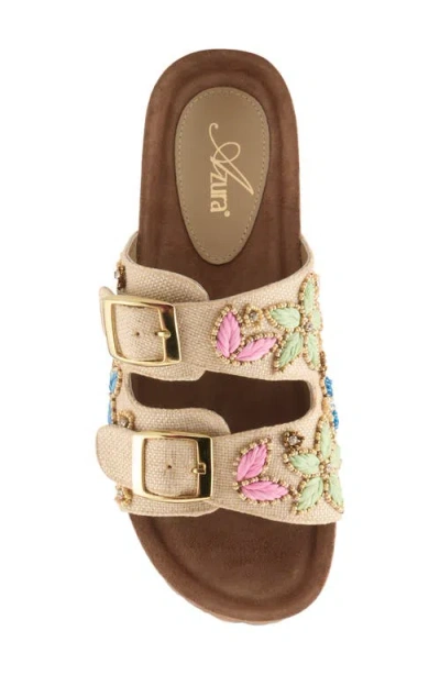 Azura By Spring Step Miraflores Platform Wedge Slide Sandal