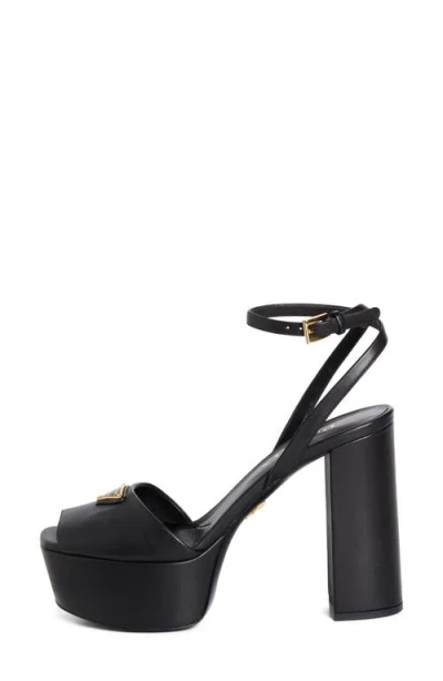 Prada Black Nappa Leather Sandals